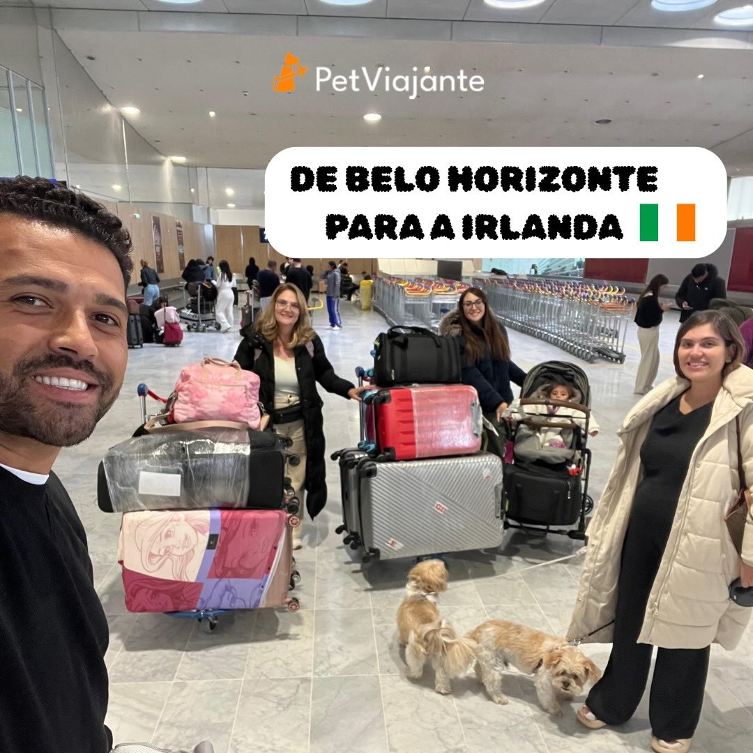 Melissa e Shari, Cães, viagem de Belo Horizonte, MG para Irlanda